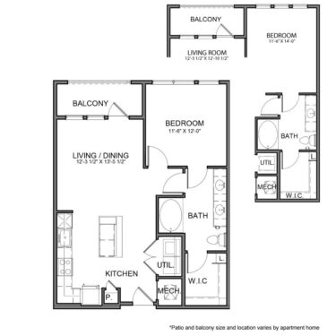 Rendering of the BE.A7 floor plan