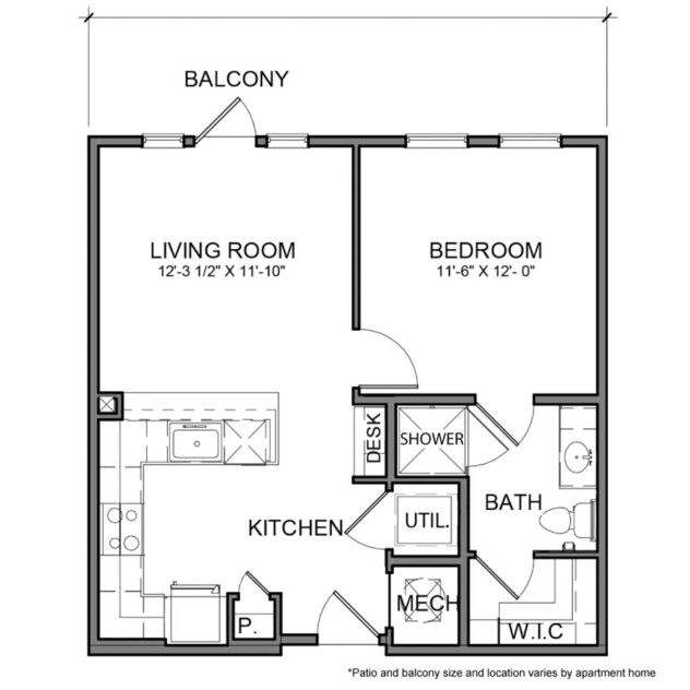 Rendering of the BE.A1 floor plan