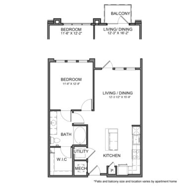 Rendering of the BE.A11 floor plan