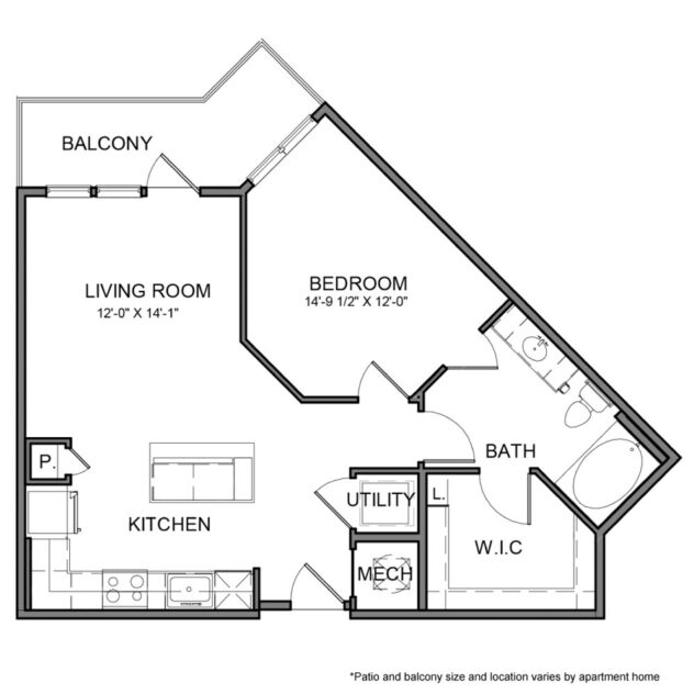 Rendering of the BE.A12 floor plan