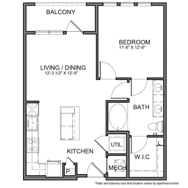 Rendering of the BE.A4 floor plan